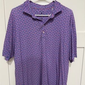 Howler Brothers Vibrant Purple and Pink Polo